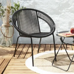 CHAISE FILAIRE NOIR