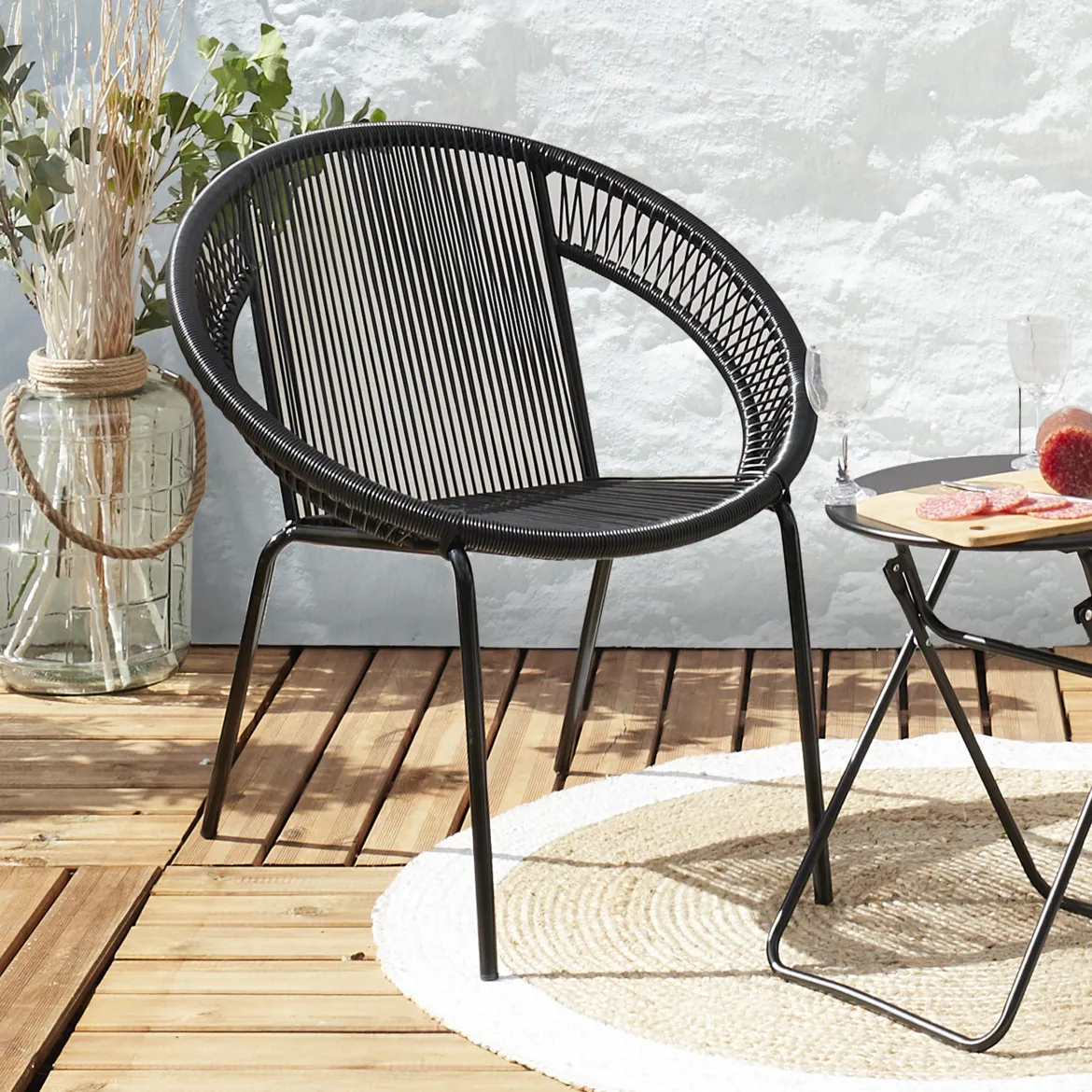 CHAISE FILAIRE NOIR