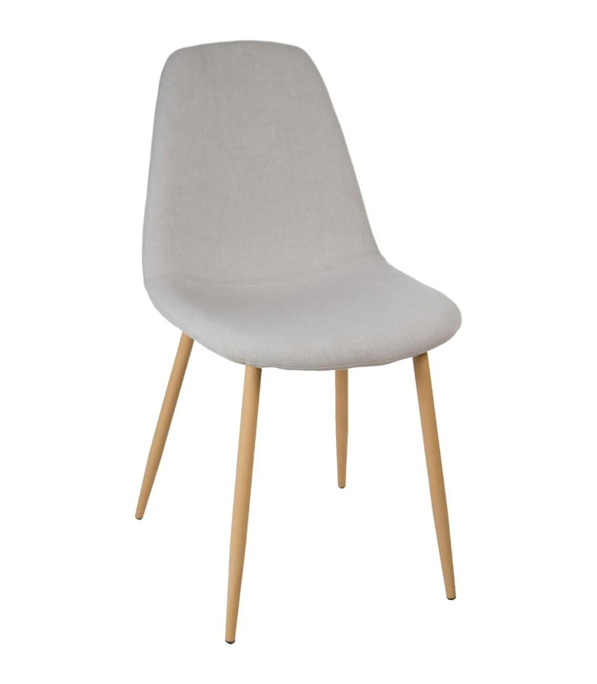 CHAISE IMITATION HETRE ROKA GRIS CLAIR