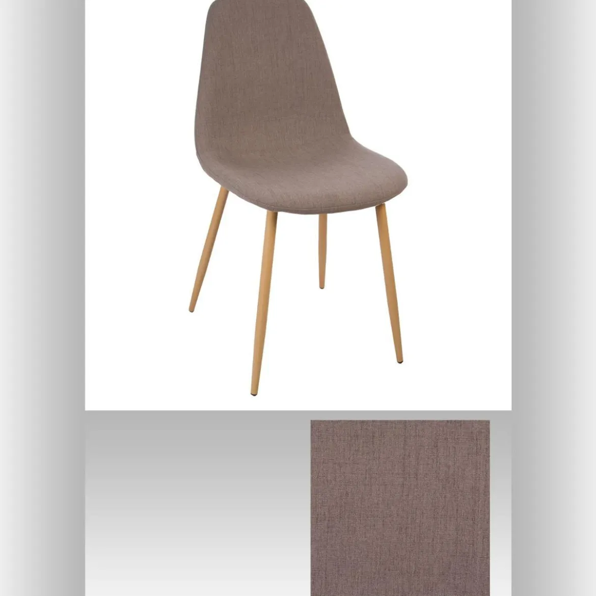 CHAISE IMITATION HETRE ROKA TAUPE