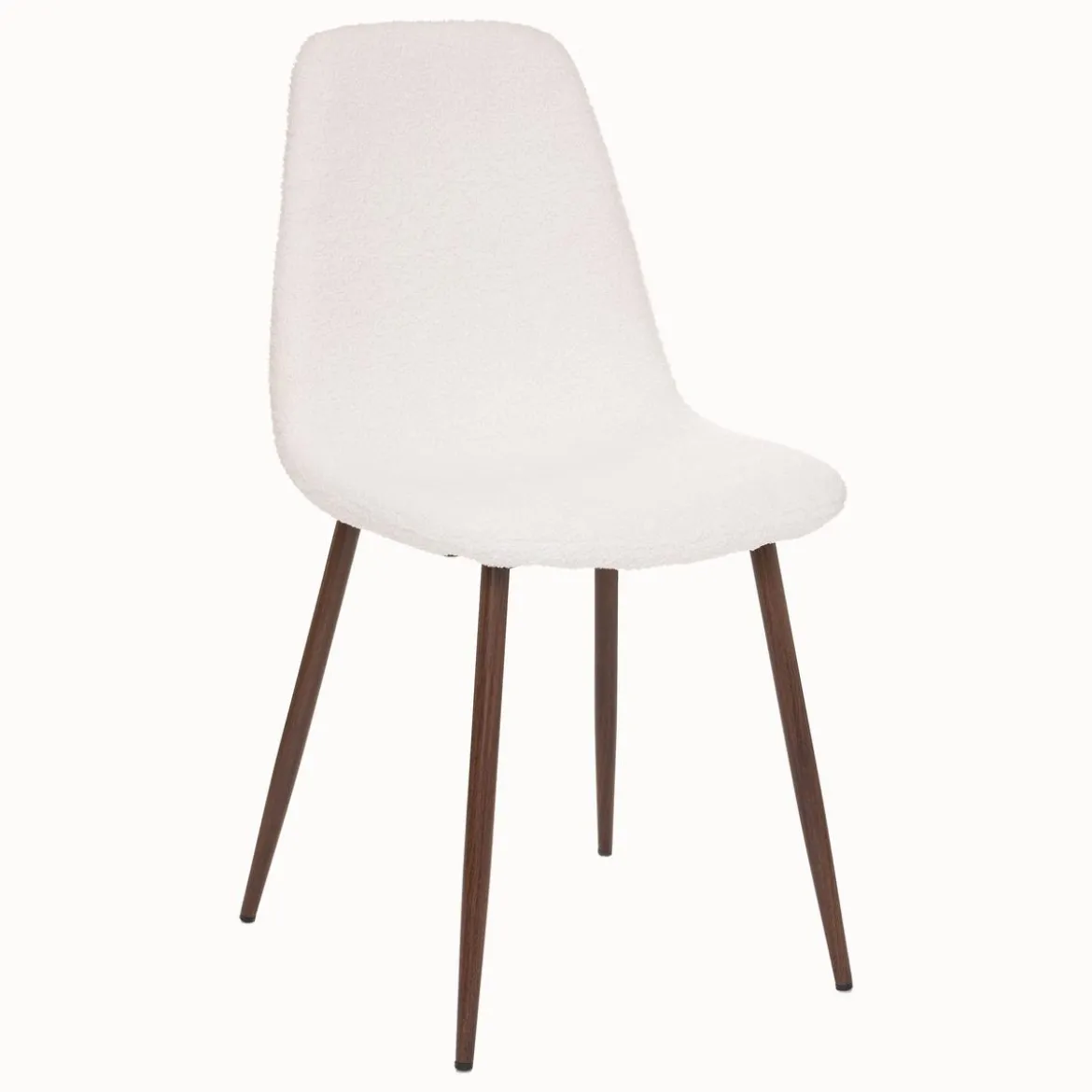 CHAISE IMITATION NOYER BOUCLE ROKA BLANC