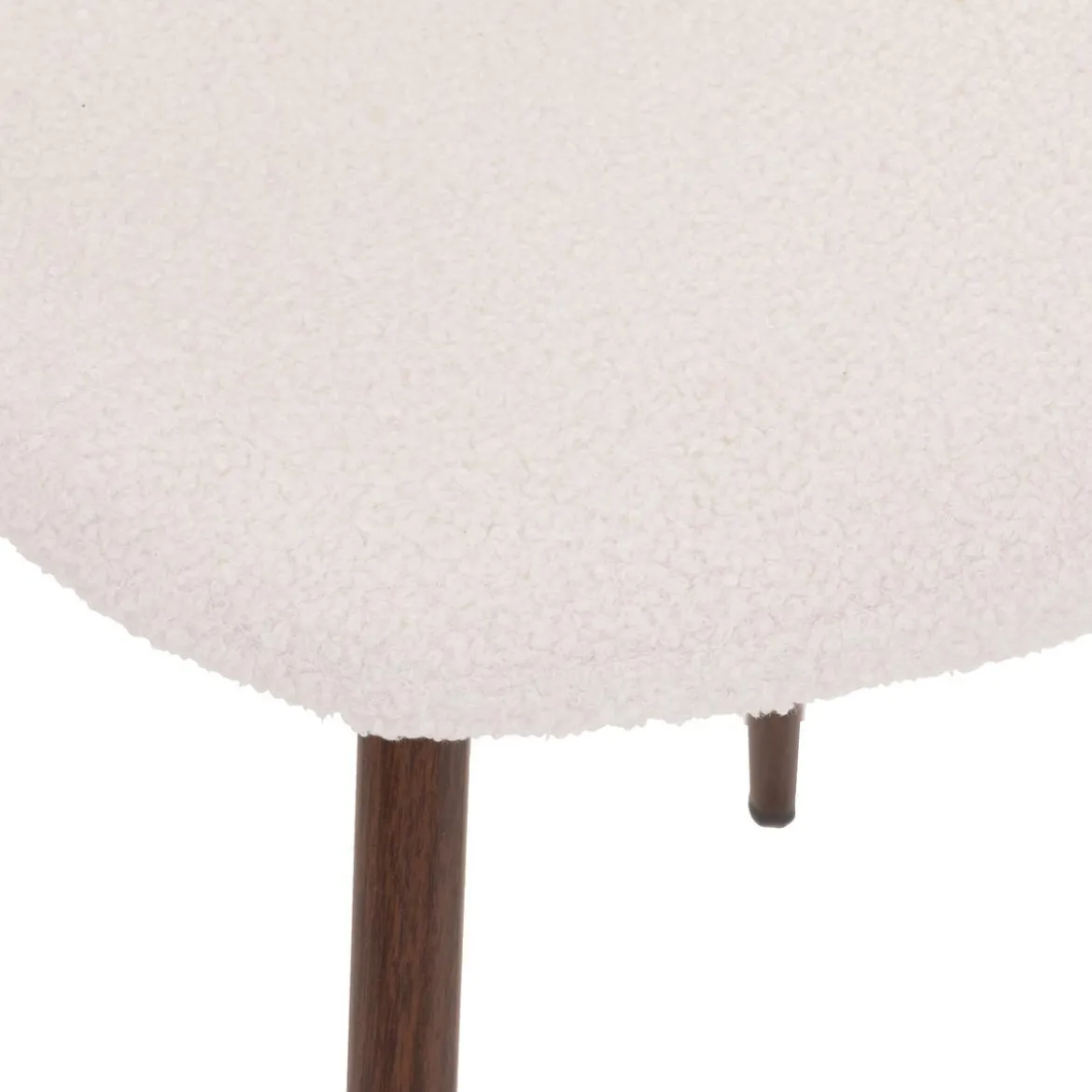 CHAISE IMITATION NOYER BOUCLE ROKA BLANC
