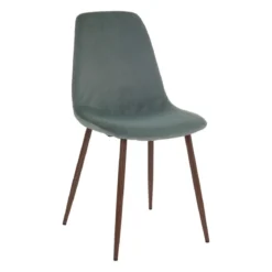 CHAISE IMITATION NOYER VELOURS ROKA CELADON