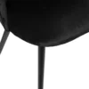 CHAISE PIED NOIR VELOURS SLANO NOIR
