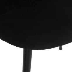 CHAISE PIED NOIR VELOURS SLANO NOIR BLANC