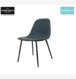 CHAISE PU BLEUE M2