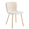CHAISE RIYA BOUCLETTE BLANC CASSE
