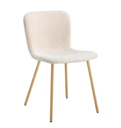 CHAISE RIYA BOUCLETTE BLANC CASSE