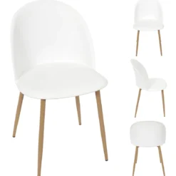 CHAISE SCANDINAVE BERGEN BLANC