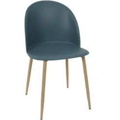 CHAISE SCANDINAVE BERGEN BLEU CANARD