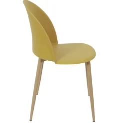 CHAISE SCANDINAVE BERGEN JAUNE MOUTARDE