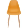 CHAISE SCANDINAVE GUSTAVE JAUNE PIEDS METAL