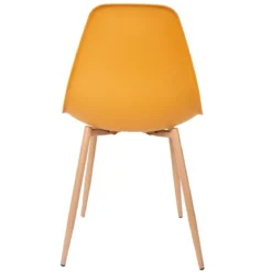 CHAISE SCANDINAVE GUSTAVE JAUNE PIEDS METAL