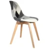 CHAISE SCANDINAVE PATCHWORK GRIS