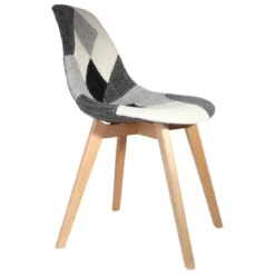 CHAISE SCANDINAVE PATCHWORK GRIS