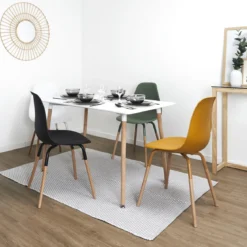 CHAISE SCANDINAVE PHENIX BLANC