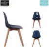 CHAISE SCANDINAVE TRANSPARENTE NOIRE M2