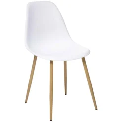 CHAISE TAHO PIED IMITATION CHENE BLANC