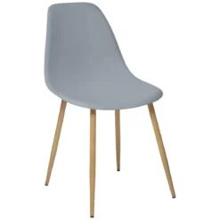 CHAISE TAHO PIED IMITATION CHENE GRIS