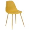 CHAISE TAHO PIED IMITATION CHENE OCRE
