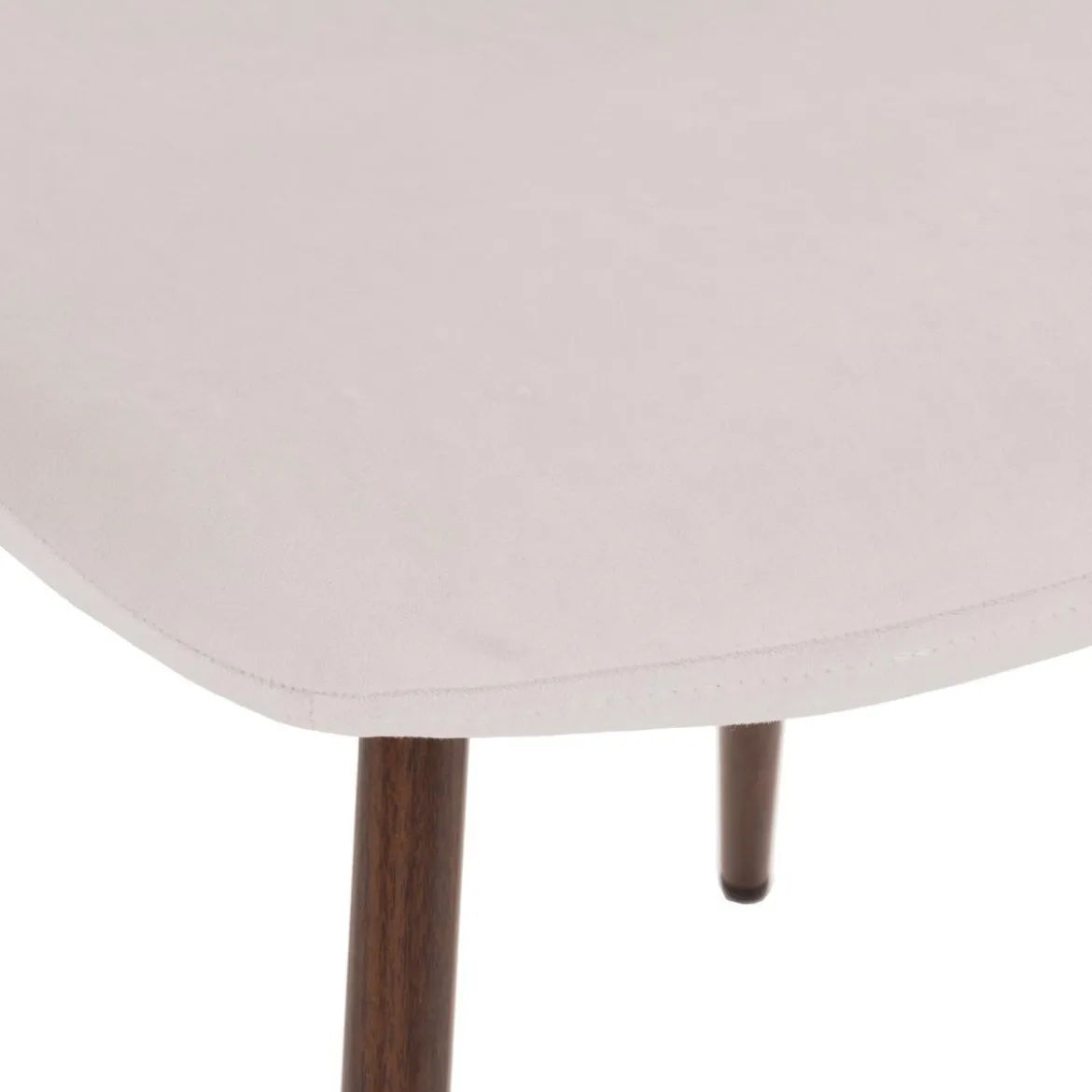 CHAISE VELOURS IMITATION NOYER ROKA IVOIRE