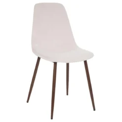 CHAISE VELOURS IMITATION NOYER ROKA IVOIRE