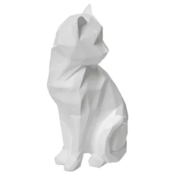 CHAT RESINE ORIGAMI DELIA H.20CM