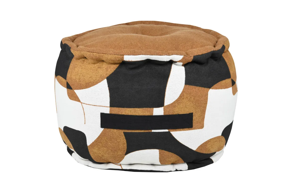 CHESTER POUF ROND 40X30CM MULTICOLORE