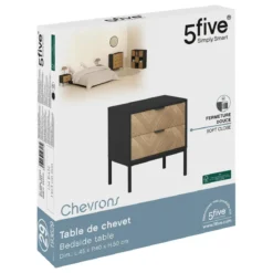 CHEVET CHEVRONS D.50X40X45CM