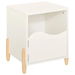 CHEVET DOUCEUR ORGANIQUE BLANC D.35.5X33X40CM