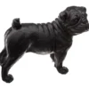 CHIEN RESINE NOIR H.19CM
