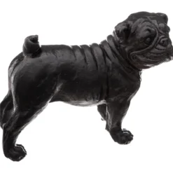 CHIEN RESINE NOIR H.19CM