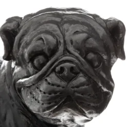 CHIEN RESINE NOIR H.19CM
