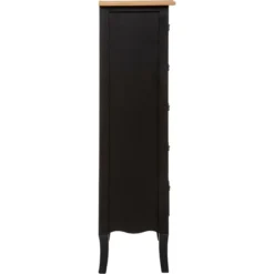 CHIFFONNIER 5 TIROIRS NOIR CHRYSA