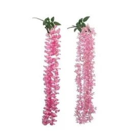 CHUTE DE FLEURS H110CM ROSE