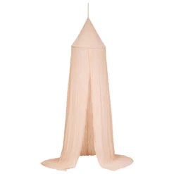 CIEL DE LIT DOUBLE GAZE COTON ROSE