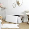 COFFRE BANC PLIABLE BOUCLETTE BLANC