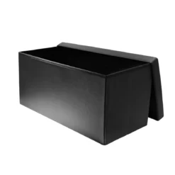 COFFRE BANC PLIABLE PU NOIR