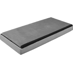 COFFRE BANC PLIABLE VELOURS COTELE GIULIA GRIS
