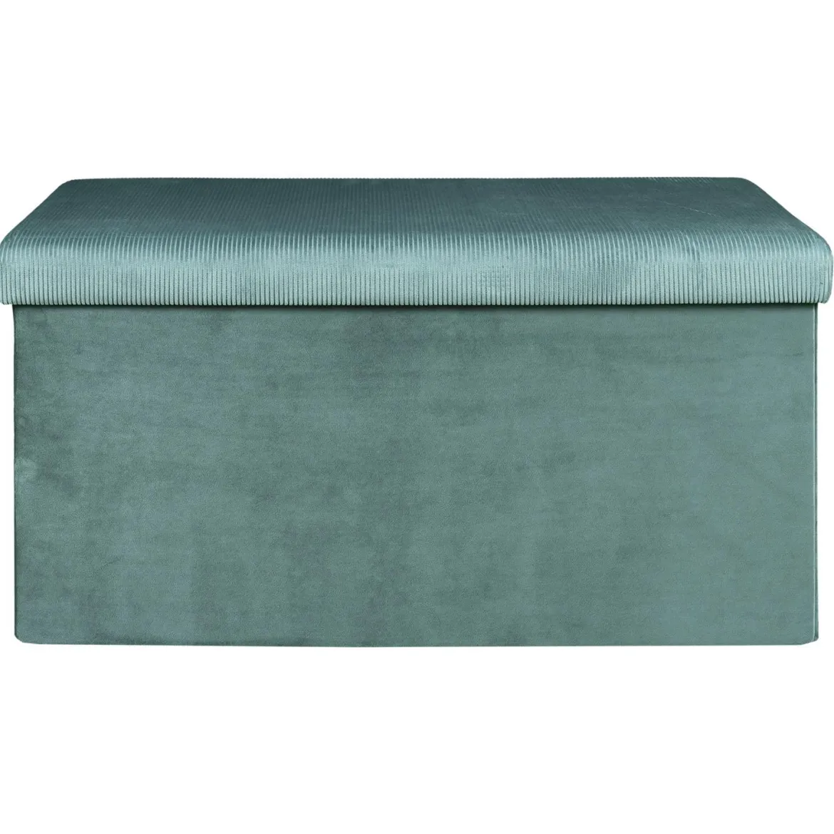 COFFRE BANC PLIABLE VELOURS COTELE GIULIA BLEU