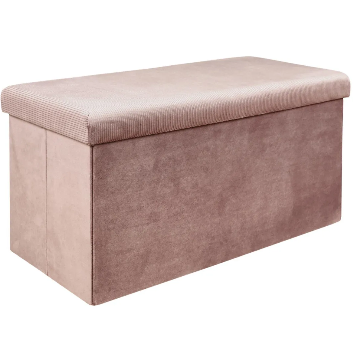 COFFRE BANC PLIABLE VELOURS COTELE GIULIA ROSE
