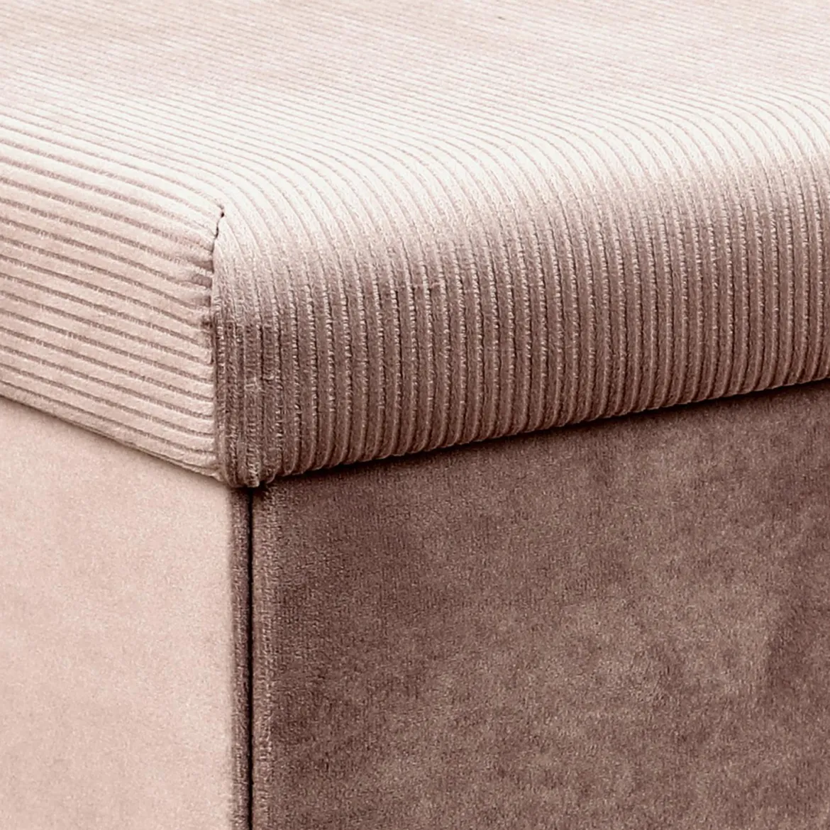 COFFRE BANC PLIABLE VELOURS COTELE GIULIA ROSE