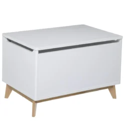 COFFRE BOIS ET BLANC