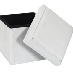 COFFRE POUF PLIABLE COMPATIBLE BRIQUE GRIS