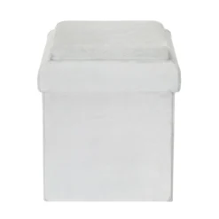 COFFRE POUF PLIABLE COMPATIBLE BRIQUE GRIS