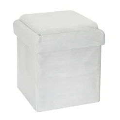 COFFRE POUF PLIABLE COMPATIBLE BRIQUE GRIS