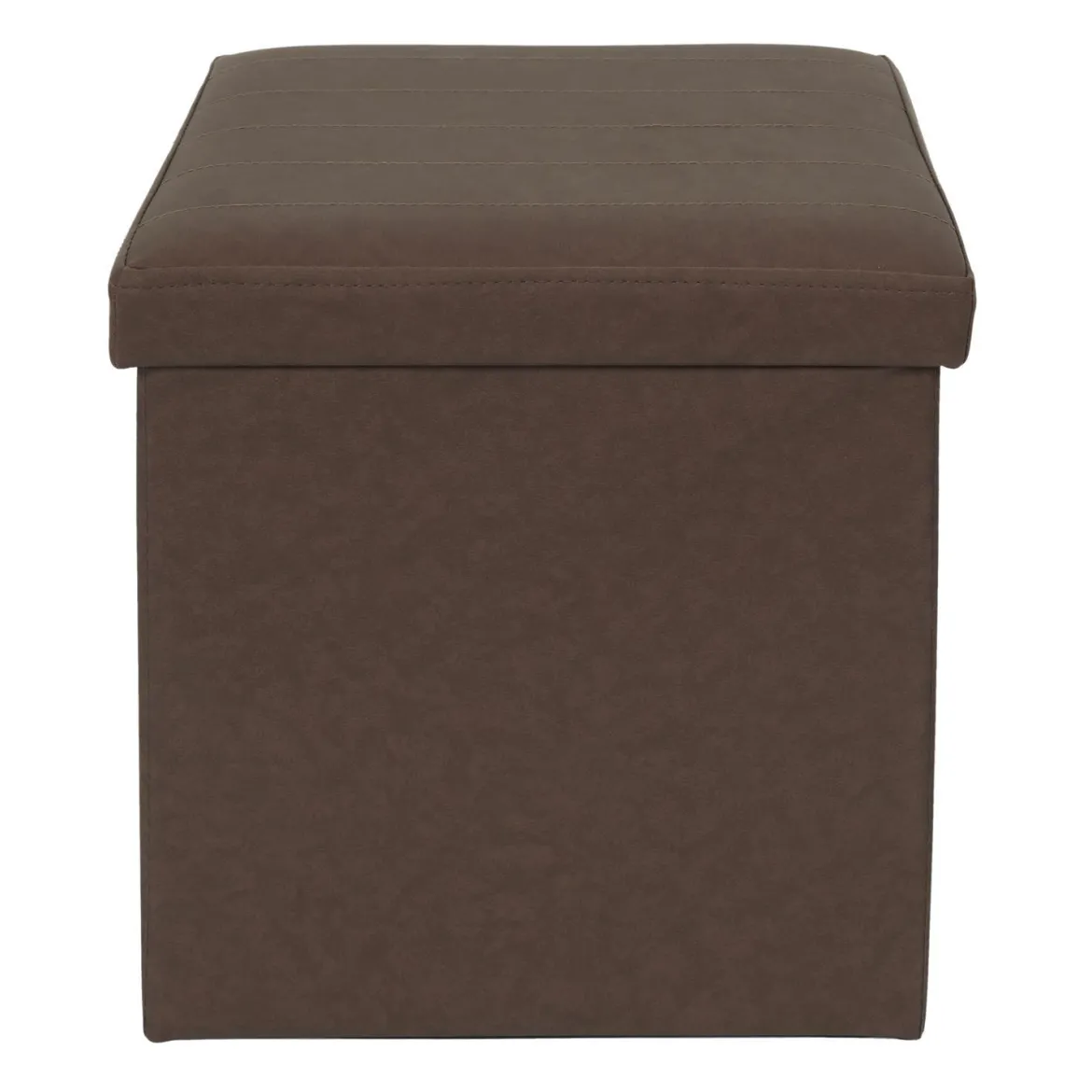 COFFRE POUF PLIABLE MARRON