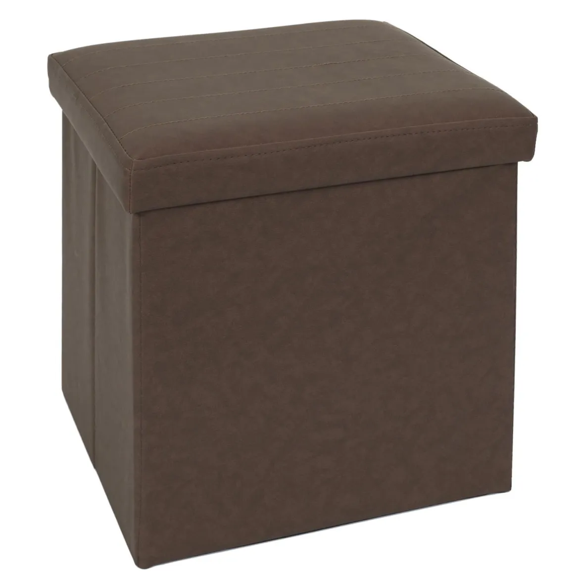 COFFRE POUF PLIABLE MARRON