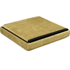 COFFRE POUF PLIABLE VELOURS COTELE GIULIA JAUNE