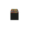 COFFRE POUF PLIABLE WAX BLEU 38X38 CM